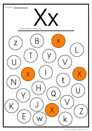  Letter X Worksheets Flash Cards Colorïng Pages