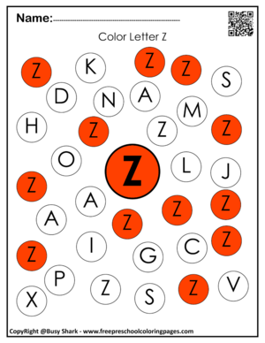  Letter Z 10 Free Dot Markers Colorïng Pages
