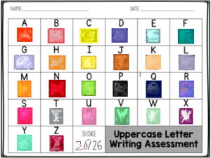  Letter and Number menulis Assessment Three Versions