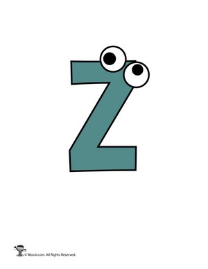  Lowercase Cartoon Letter Z