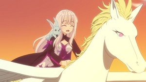 Mira riding Pegasus