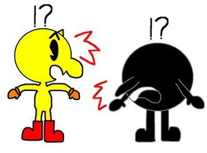  Mr Game And Watch and Pacman colours swapped door measffymon-Sarah