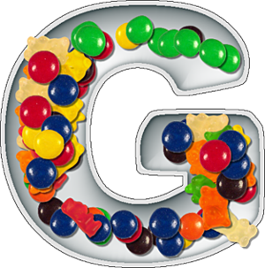Presentation Alphabet Set: Candy Dish Letter G