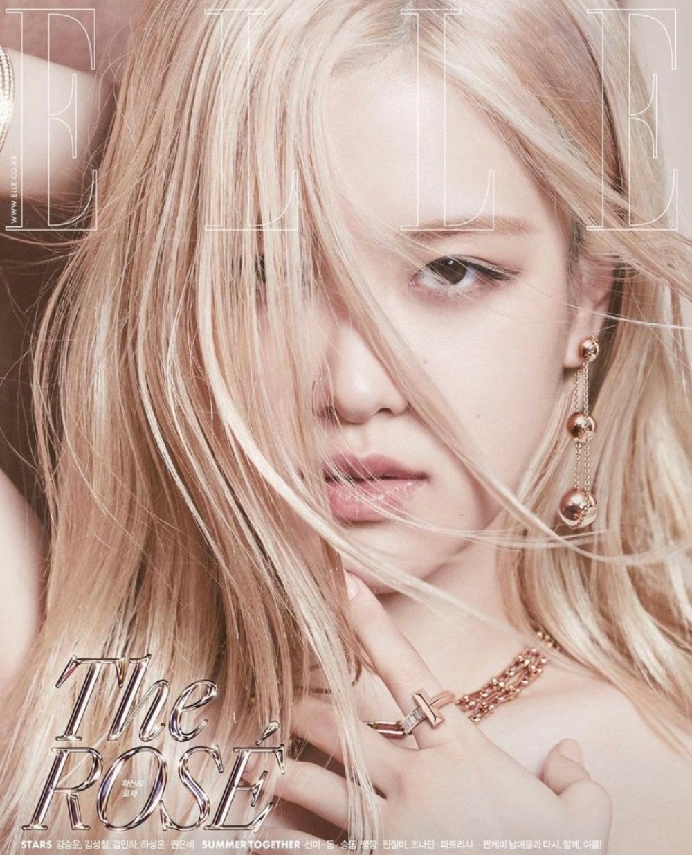 Rosé shines on the cover of ELLE Korea&amp;#39;s June issue with her new short ...