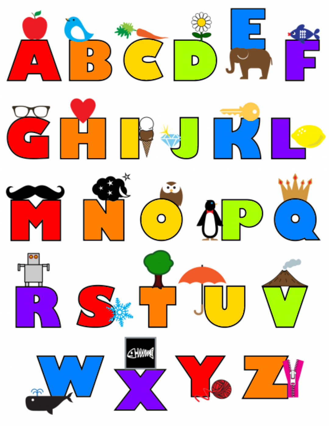 Sïmple Colorïng Page Alphabet