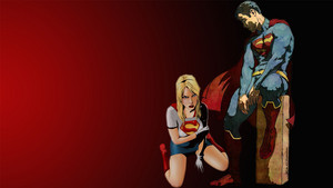  Superman and Supergirl wolpeyper Defeated