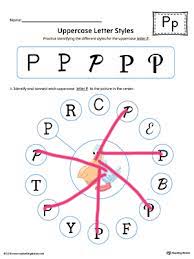  Uppercase Letter Styles Worksheet Color P