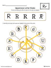  Uppercase Letter Styles Worksheet Color R