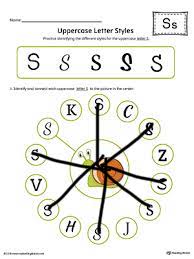 Uppercase Letter Styles Worksheet Color S