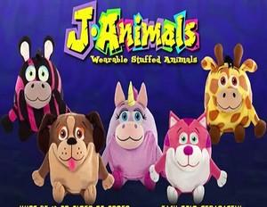 j animals wearable stuffed animals