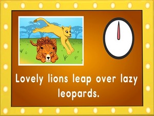  lovely lions leap over lazy leopards