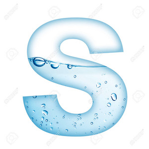 Alphabet Letter Made From Water And Bubble Letter S Stock Photo