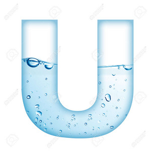  Alphabet Letter Made From Water And Bubble Letter U Stock 사진