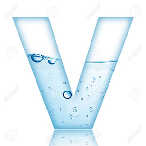  Alphabet Letter Made From Water And Bubble Letter V Stock foto