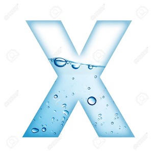  Alphabet Letter Made From Water And Bubble Letter X Stock fotografia
