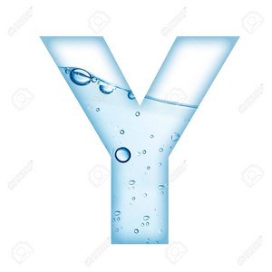  Alphabet Letter Made From Water And Bubble Letter Y Stock foto