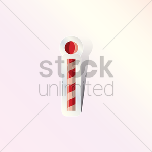 Alphabet small letter I in candy cane design Vector Image