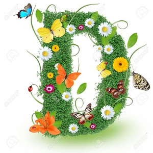  Beautiful spring letter "d"