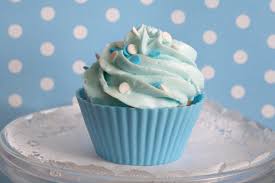  Blue cupcake, kek cawan