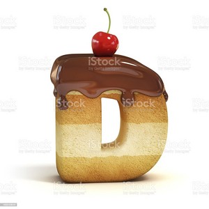  Cake 3d Font Letter D Stock Photo, Picture And Royalty Free Image