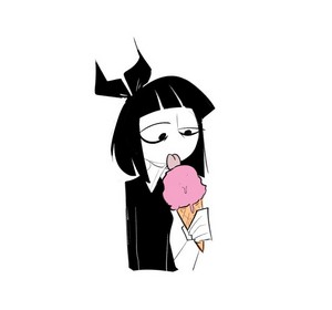 Creepy Susie eating Ice Cream