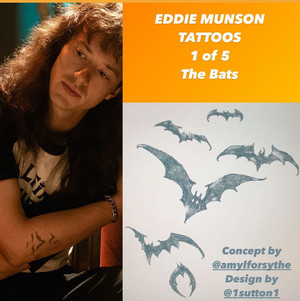  Eddie Munson's 문신 - The Bats