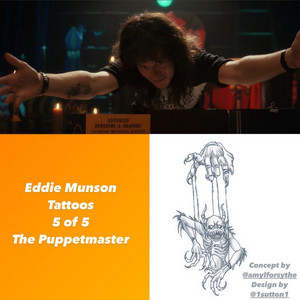  Eddie Munson's hình xăm - The Puppetmaster