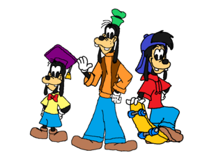  Goofy and his Genius Nephew Gilbert and his Coolest Son Max Goof.