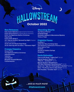Hallowstream on Disney Plus - October 2022