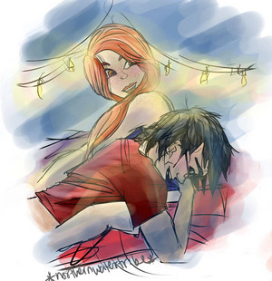  Harry/Ginny Drawing - Snuggles And Mood Lighting