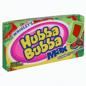  Hubba Bubba Max स्ट्रॉबेरी, स्ट्राबेरी तरबूज Bubble Gum