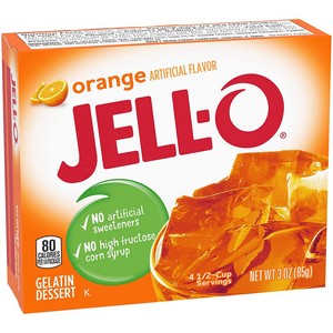  Jell-O 주황색, 오렌지 Flavor Gelatin 디저트 From USA