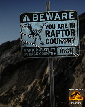  Jurassic World - National Wildlife Tag Poster - Raptor Country