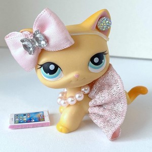  LPS cat with rosado, rosa outfit