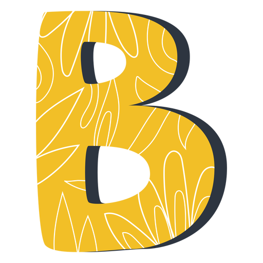 Letter B Yellow Illustration Transparent PNG & SVG