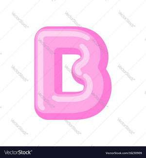 Letter b candy font caramel alphabet lollipop Vector Image
