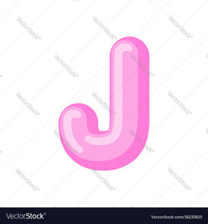  Letter j dulces font caramelo alphabet lollipop Vector Image