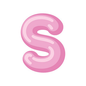 Letter s candy font caramel alphabet lollipop Vector Image