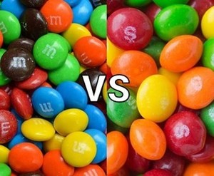  M&M's atau Skittles