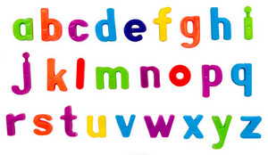  Magnetic Letters White Background imagens