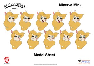  Minerva pele de marta, vison Animaniacs Model Sheet 2022 (Season 3)
