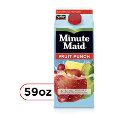  minuto Maid frutta punch, punzone Carton, 59 fl oz