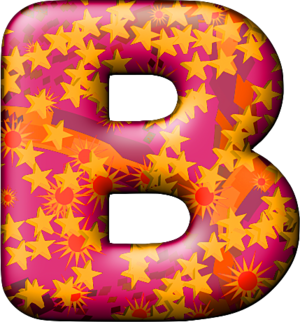 Party Balloon Warm Letter B