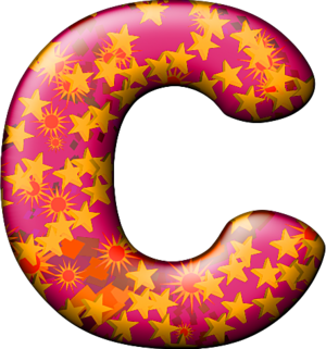 Party Balloon Warm Letter C
