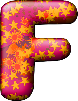  Party Balloon Warm Letter F