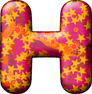  Party Balloon Warm Letter H