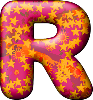 Party Balloon Warm Letter R