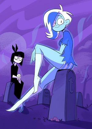 Phantasma and Creepy Susie in graveyard