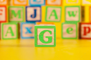 Photograph Of Colorful Wooden Block Letter G
