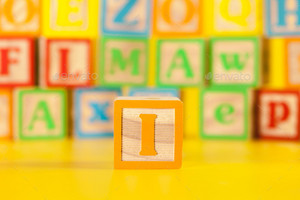  Photograph Of Colorful Wooden Block Letter I